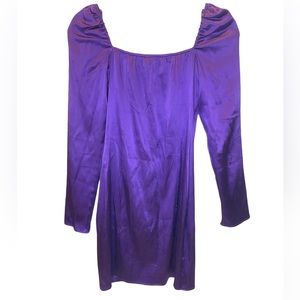 Zara Purple Satin Mini Dress - Gem